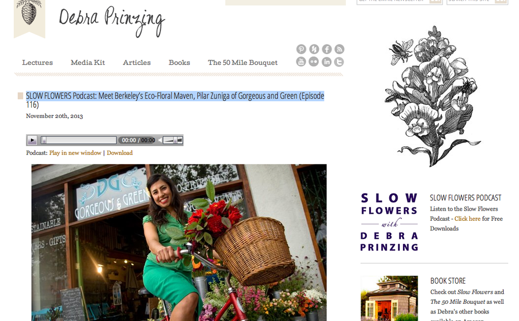 Slow Flowers Podcast interview with Pilar Zuniga of Gorgeous and Green